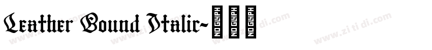 Leather Bound Italic字体转换